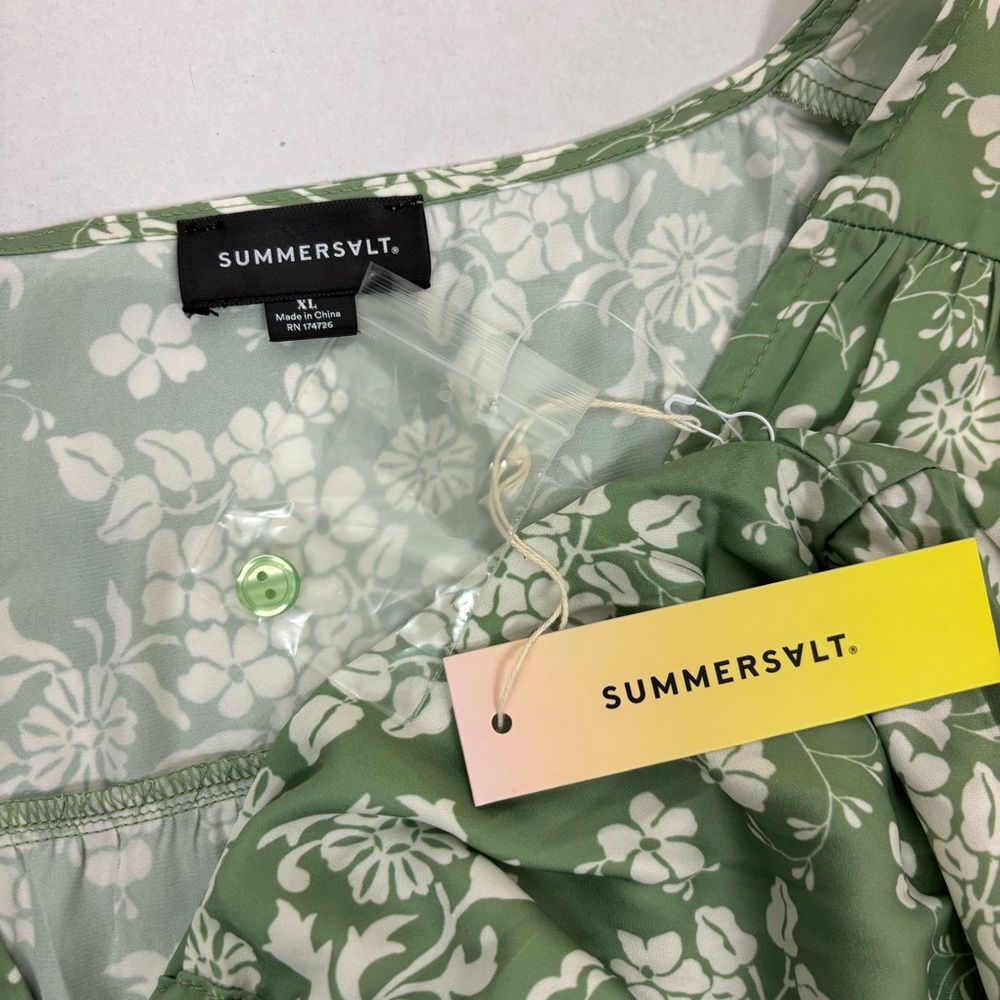 Summersalt The Cinched Waist Caftan Dress in Vintage Floral Size XL - Picture 7 of 11